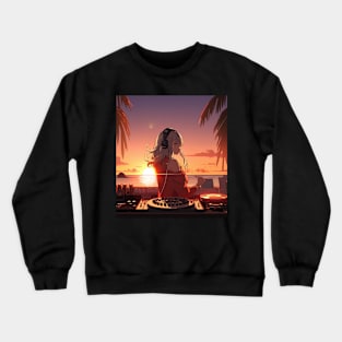 Dj Console Sunrise Paradise Party Crewneck Sweatshirt